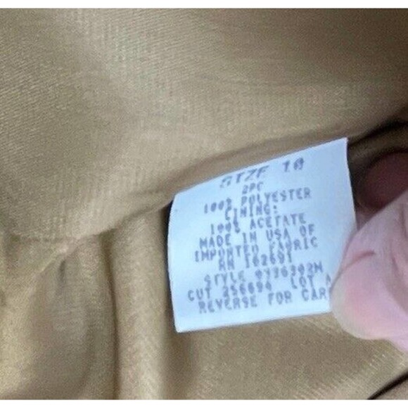 DONNA RICCO Golden Brown Dressy Cocktail Long Skirt Suit Size 10 - Picture 13 of 16